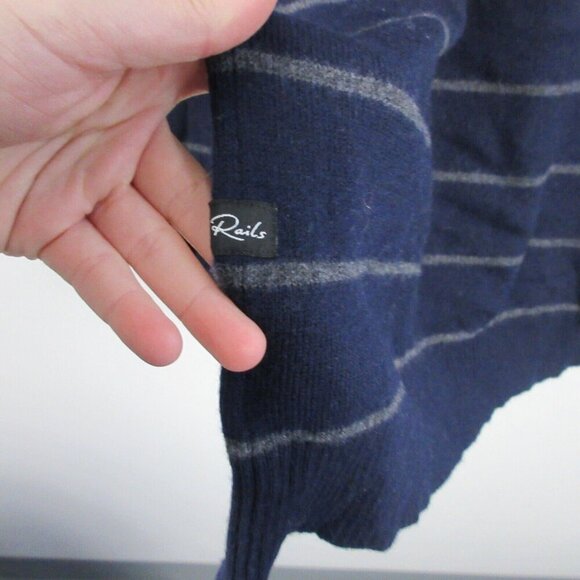 Rails Watkins Men's Pullover Stripe Sweater Wool Blend Navy/Charcoal XL 354 - Picture 9 of 12